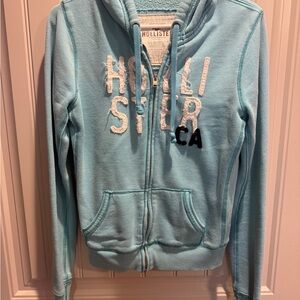 Hollister Light Blue Hoodie Jacket